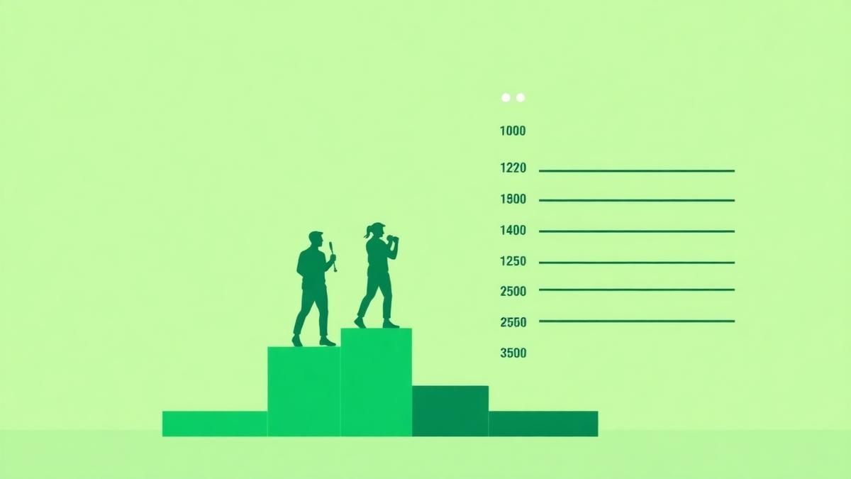 Ilustrasi podium peringkat dan daftar papan peringkat